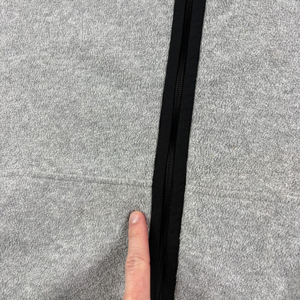 Vintage 90s Nike Jacket Mens Large Gray Fleece Full Zip Pockets Casual - Picture 5 of 12